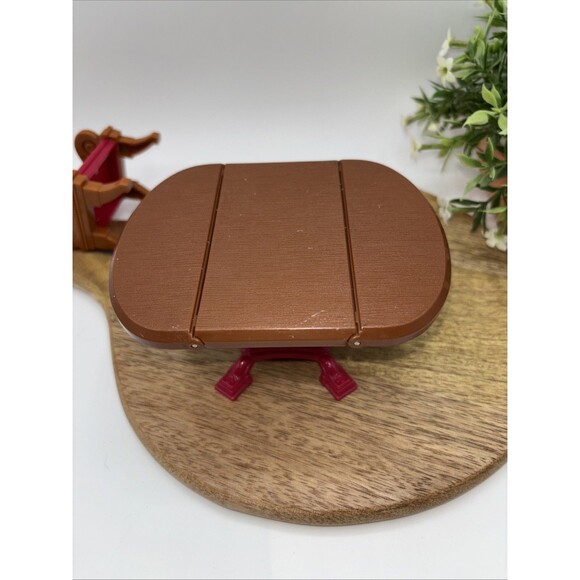 Fisher-Price Girls Loving Family Dollhouse Dining Table & 1Red Chair Replacement - Picture 2 of 12